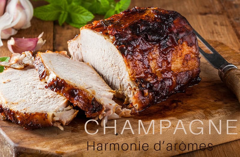 rôti de porc,rôti de porc au four,rôti de porc en cocotte en fonte,rôti de porc au four avec pommes de terre et oignons,rôti de porc au champagne,roti de porc au champagne,porc au champagne,sauté de porc au champagne